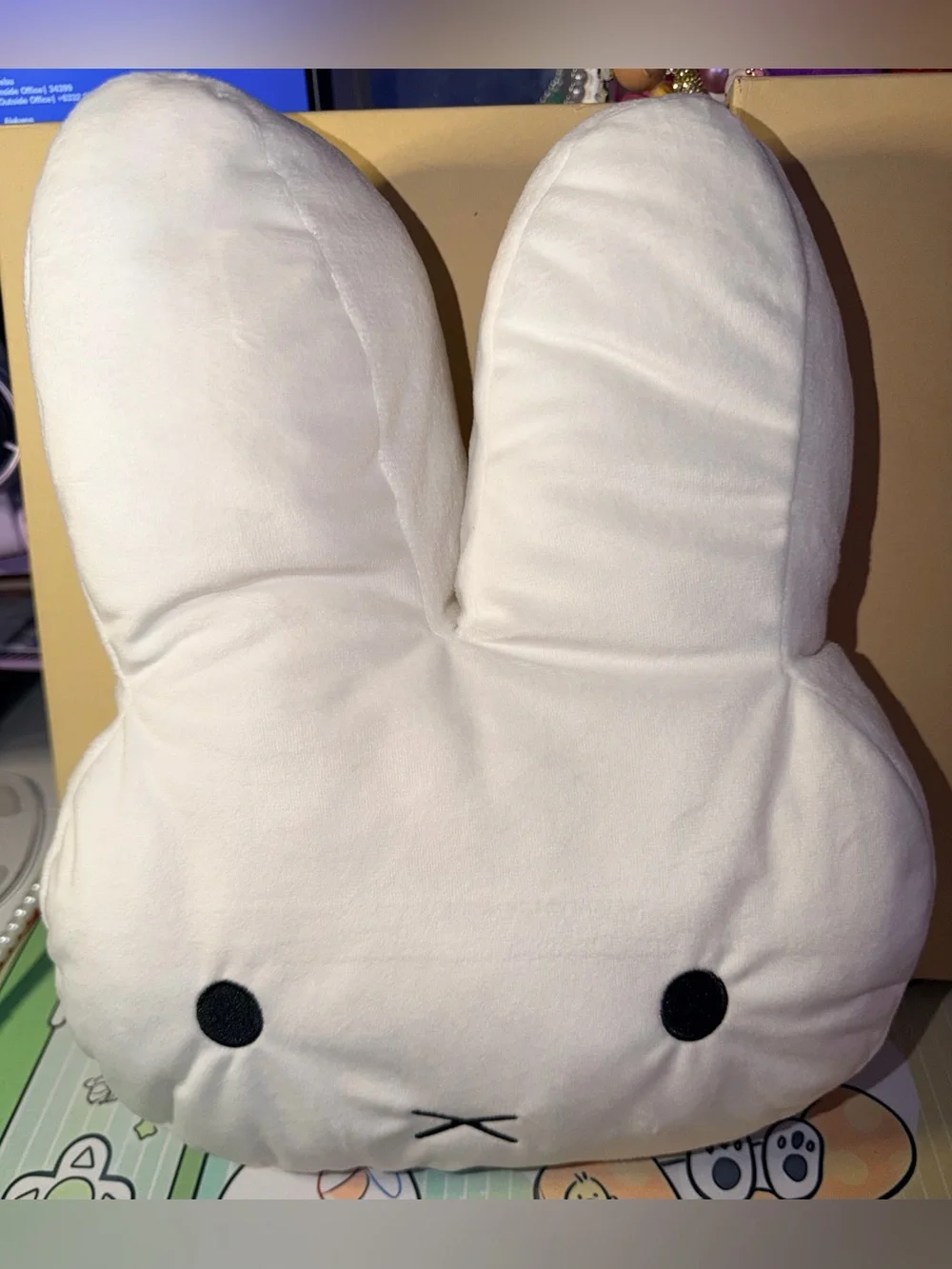 🐰NWOT Miffy White Bunny Plush Pillow Cushion